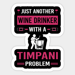 Wine Drinker Timpani Kettledrums Sticker